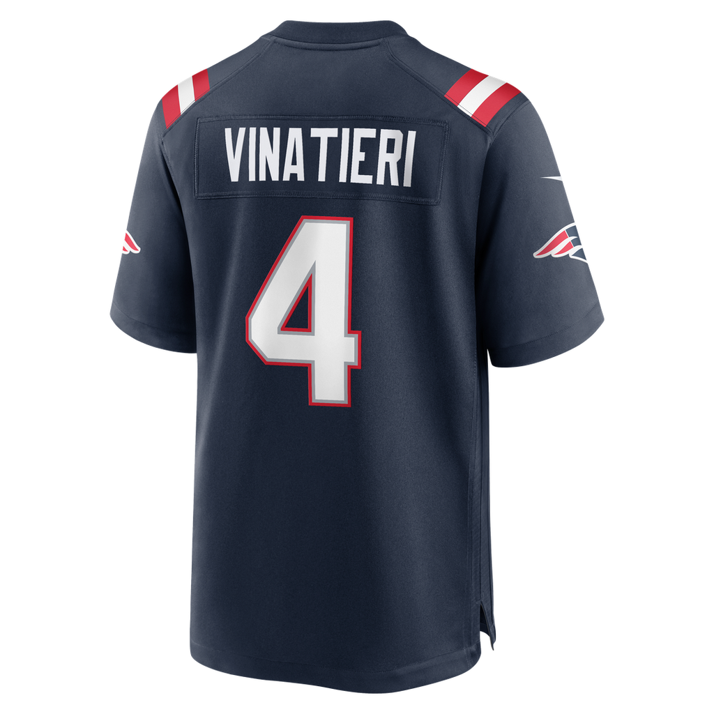New England Patriots Adam Vinatieri Nike Navy Team Retired Game Jersey product image 5, provided for visual reference and