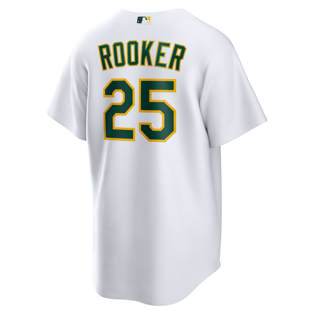 Athletics Brent Rooker Nike White Home Replica Jersey product image 3, provided for visual reference and product detail