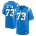 Los Angeles Chargers Mekhi Becton Nike Powder Blue Team Game Jersey product image 1, provided for visual reference and