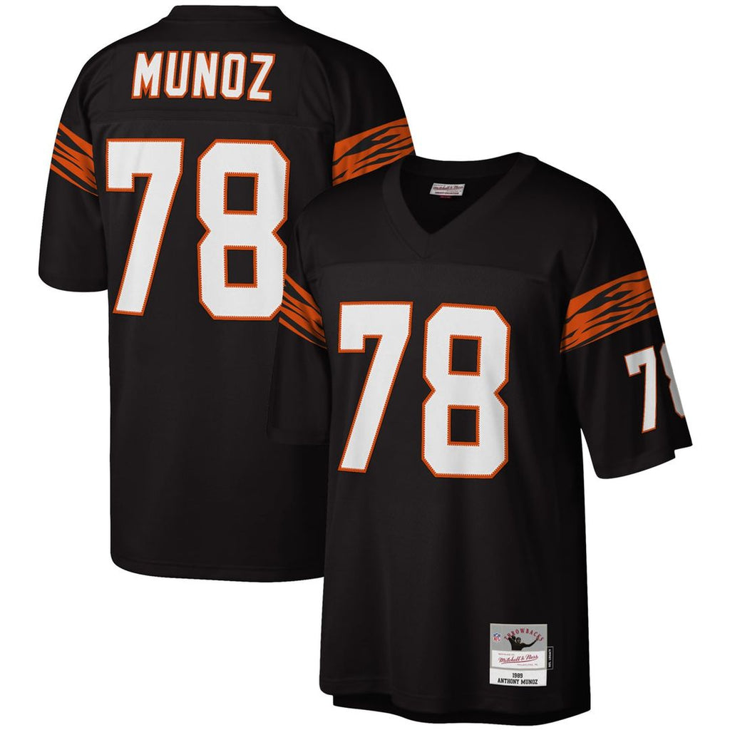 Cincinnati Bengals Anthony Muñoz Mitchell & Ness Black Legacy Replica Jersey product image 1, provided for visual reference