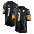 Pittsburgh Steelers Number 1 Dad Nike Black Game Jersey product image 1, provided for visual reference and product detail