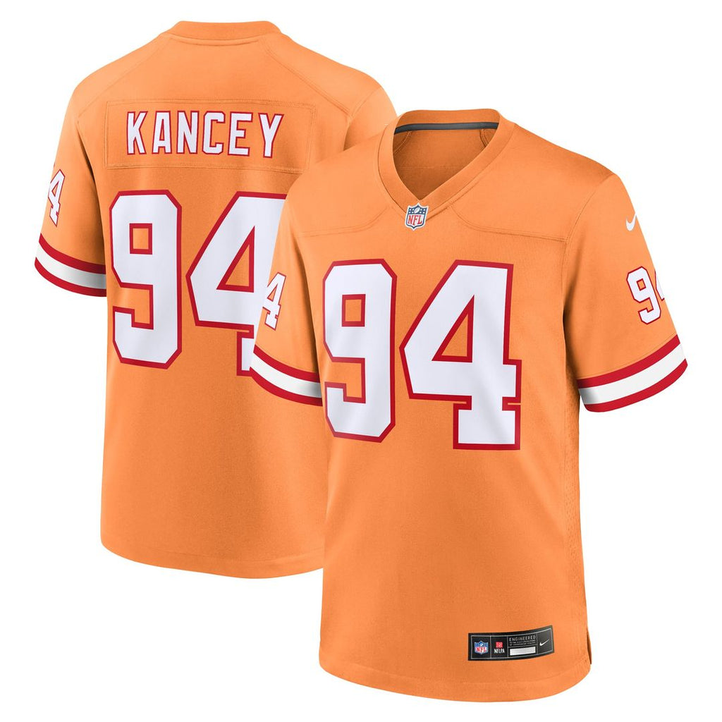 Tampa Bay Buccaneers Calijah Kancey Nike Orange Alternate Game Jersey product image 7, provided for visual reference and