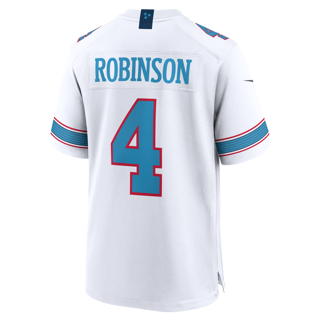 Tennessee Titans Wan'Dale Robinson Nike White Game Jersey product image 9, provided for visual reference and product detail