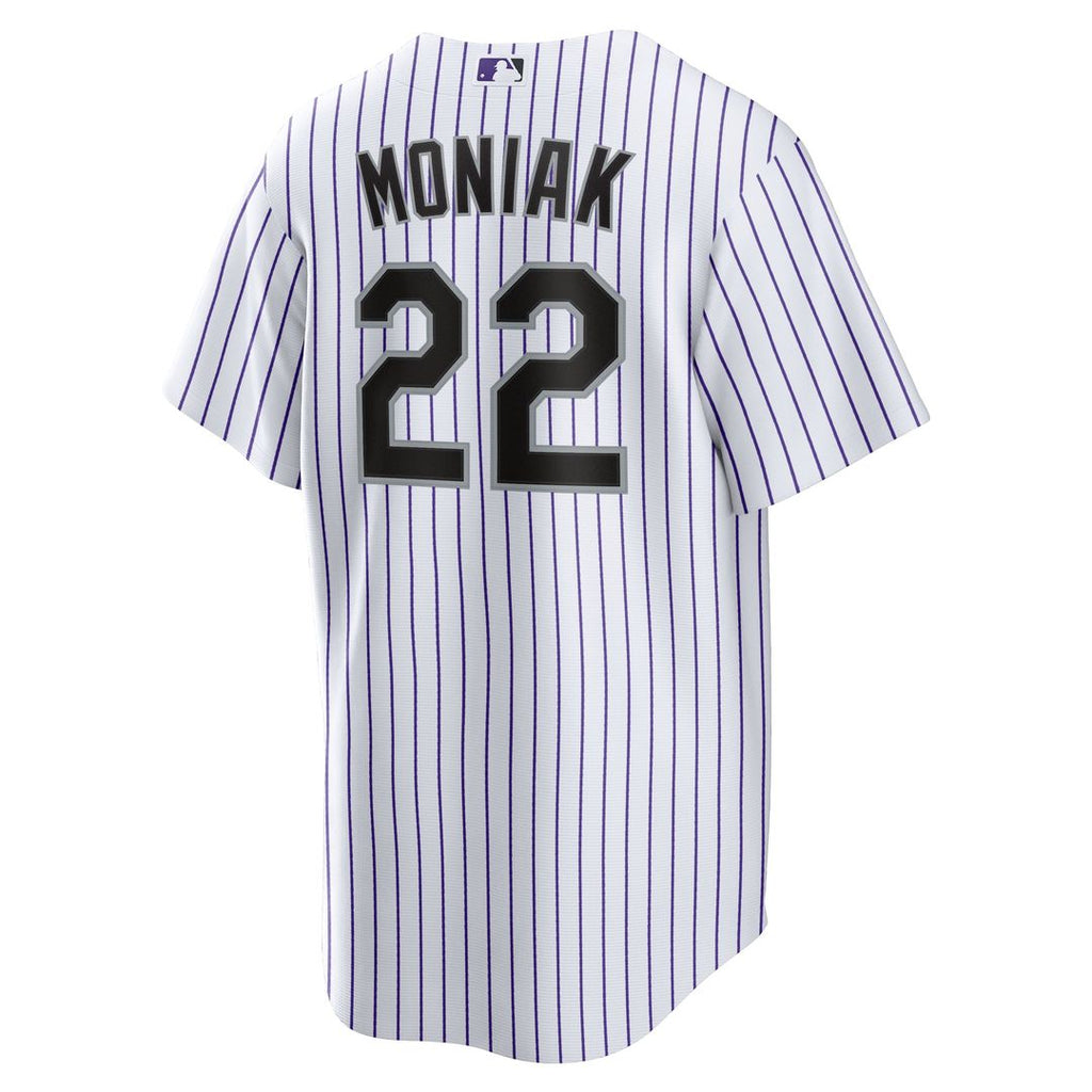 Colorado Rockies Mickey Moniak Nike White Home Replica Jersey product image 3, provided for visual reference and product