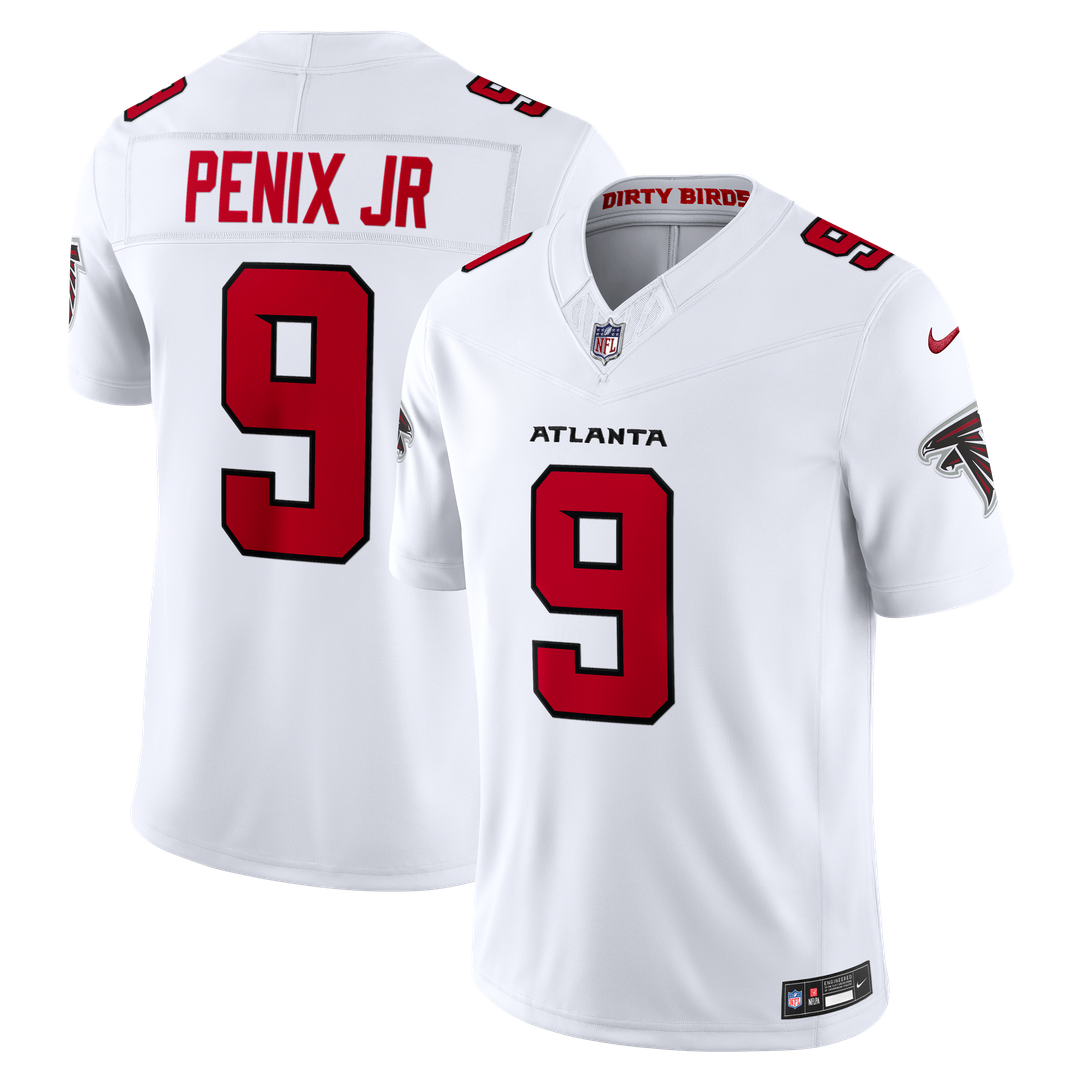 Atlanta Falcons Michael Penix Jr. Nike White Vapor F.U.S.E. Stitched Limited Jersey product image 9, provided for visual