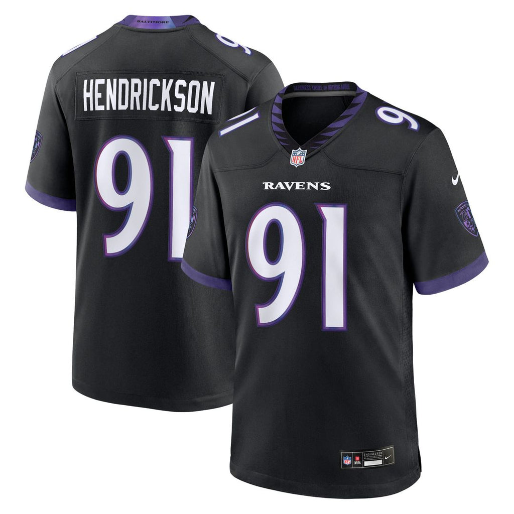 Baltimore Ravens Trey Hendrickson Nike Black Alternate Game Jersey product image 4, provided for visual reference and