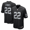 Las Vegas Raiders Eric Stokes Nike Black Team Game Jersey product image 1, provided for visual reference and product detail