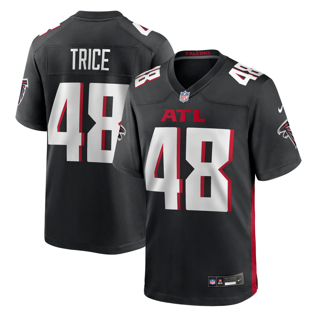 Atlanta Falcons Bralen Trice Nike Black Team Game Jersey product image 1, provided for visual reference and product detail