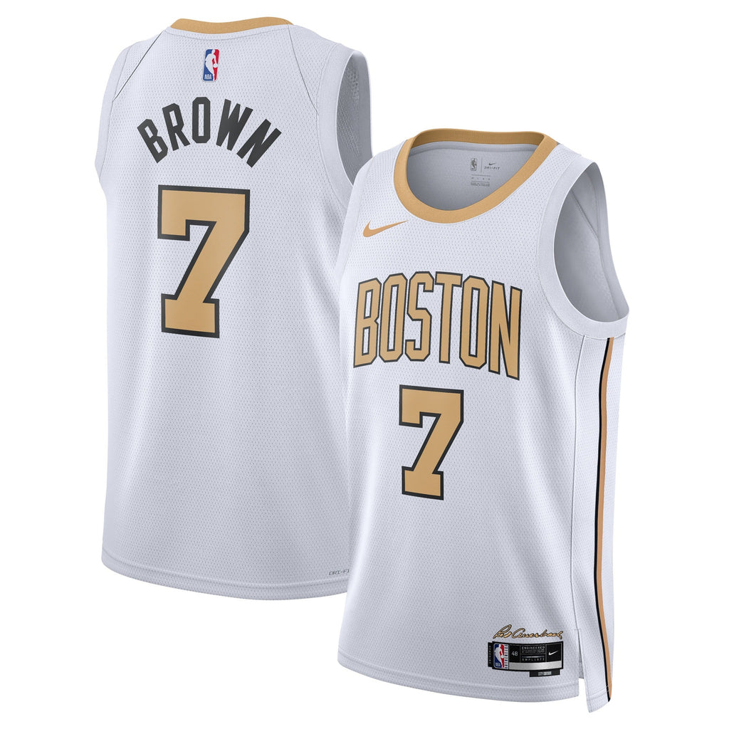 Boston Celtics Nike 2025/26 City Edition Swingman Jersey - White - Jaylen Brown - Unisex product image 2, provided for