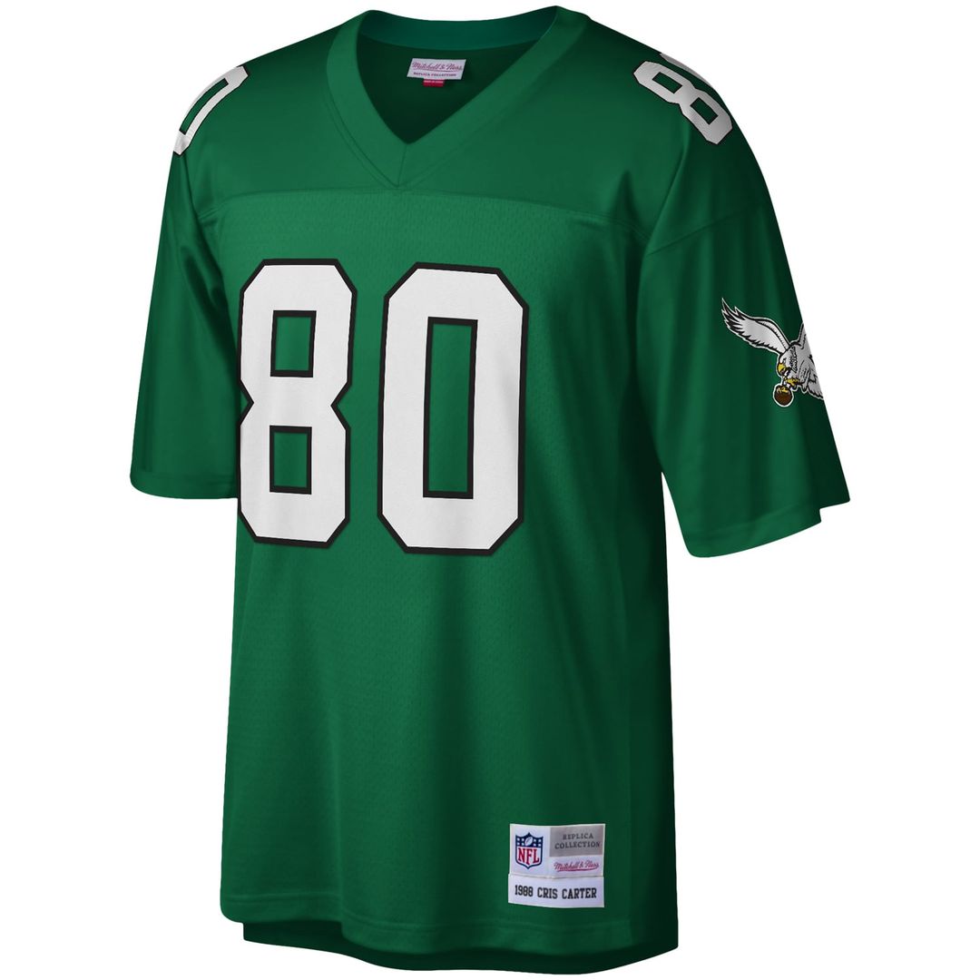 Philadelphia Eagles Cris Carter Mitchell & Ness Kelly Green Legacy Replica Jersey product image 2, provided for visual