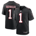 Atlanta Falcons Tua Tagovailoa Nike Black Alternate Game Jersey product image 1, provided for visual reference and product