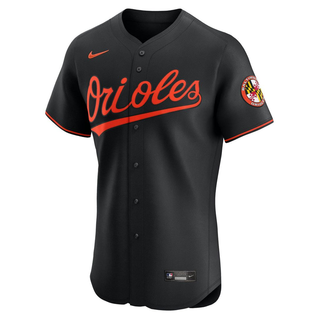 Baltimore Orioles Nike Black Alternate Elite Jersey product image 5, provided for visual reference and product detail review