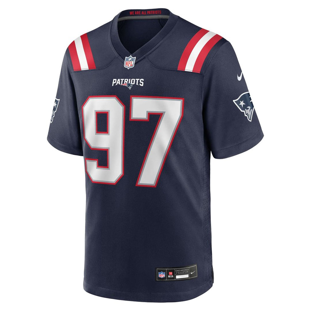 New England Patriots Milton Williams Nike Navy Game Player Jersey product image 2, provided for visual reference and product
