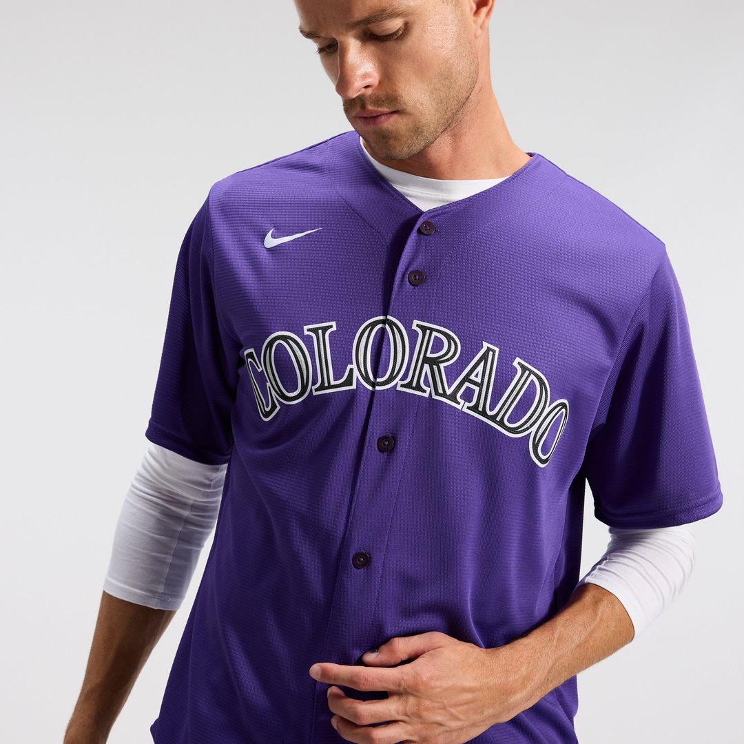 Colorado Rockies Nike Purple Alternate Replica Team Jersey product image 9, provided for visual reference and product detail