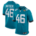 Jacksonville Jaguars Ross Matiscik Nike Teal Game Jersey product image 1, provided for visual reference and product detail