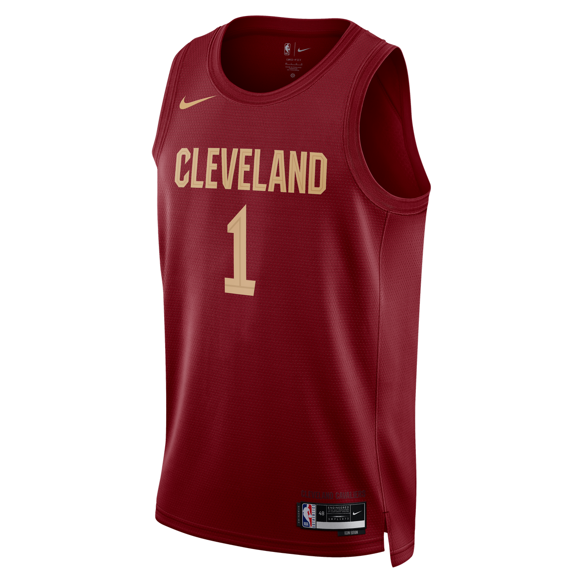 Cleveland Cavaliers Nike Icon Edition Swingman Jersey - Wine - James Harden - Unisex product image 3, provided for visual