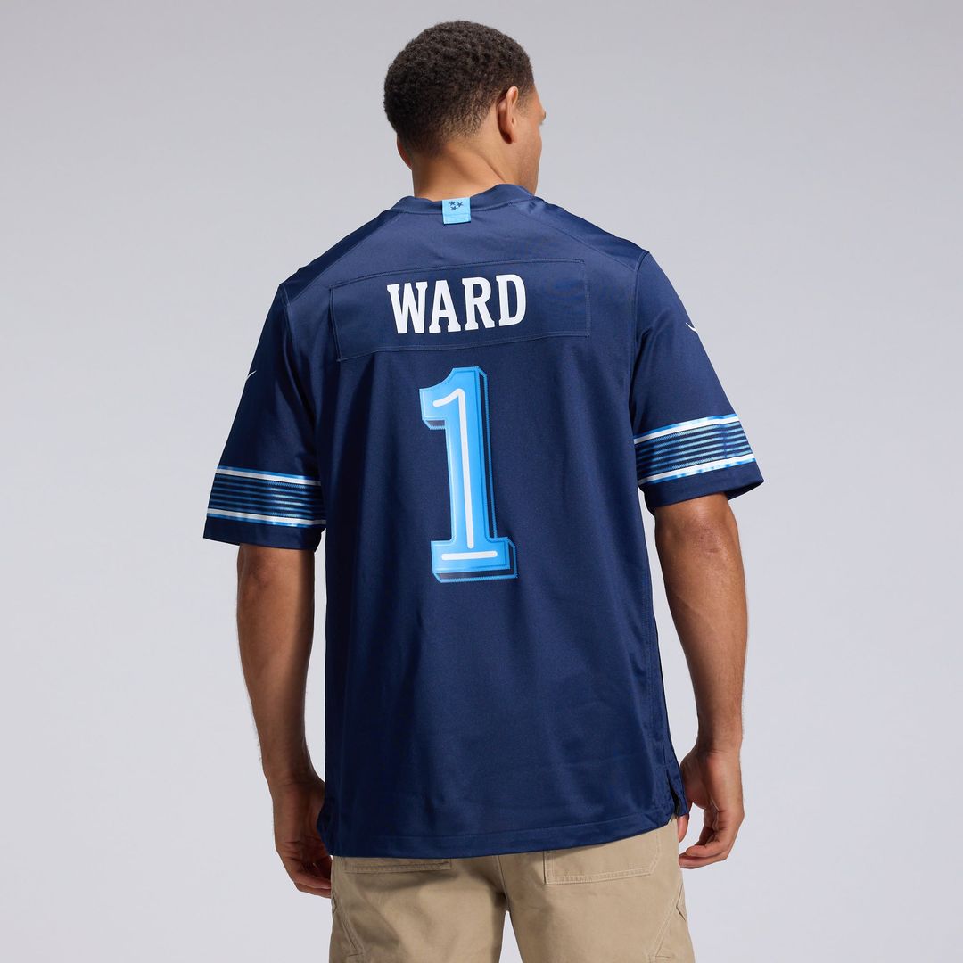 Tennessee Titans Cameron Ward Nike Navy 2026 Rivalries Collection Game Jersey product image 3, provided for visual reference