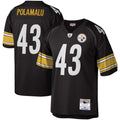 Pittsburgh Steelers Troy Polamalu Mitchell & Ness Black Legacy Replica Jersey product image 1, provided for visual reference