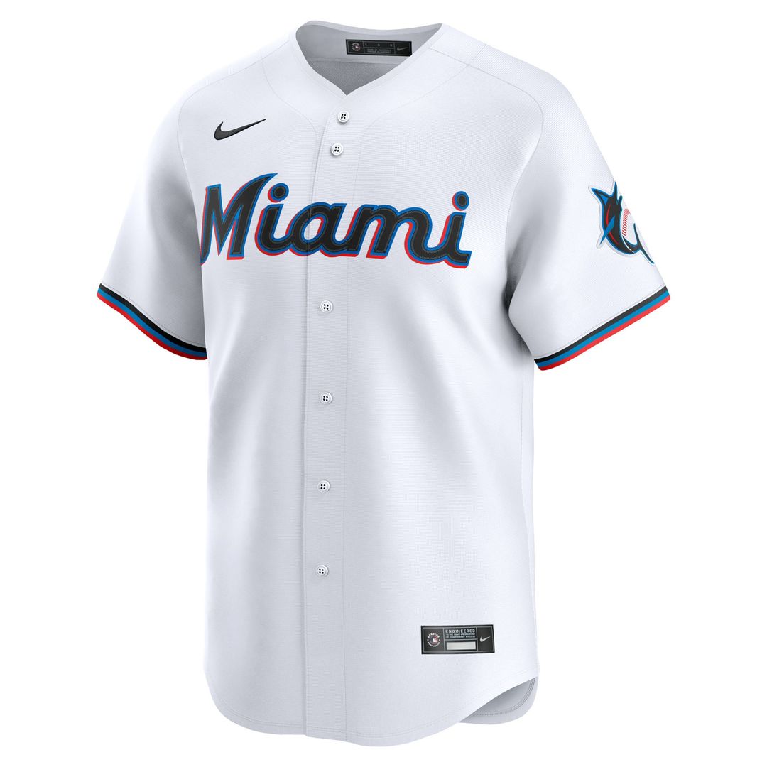 Miami Marlins Nike White Home Limited Pick-A-Player Retired Roster Jersey product image 2, provided for visual reference and