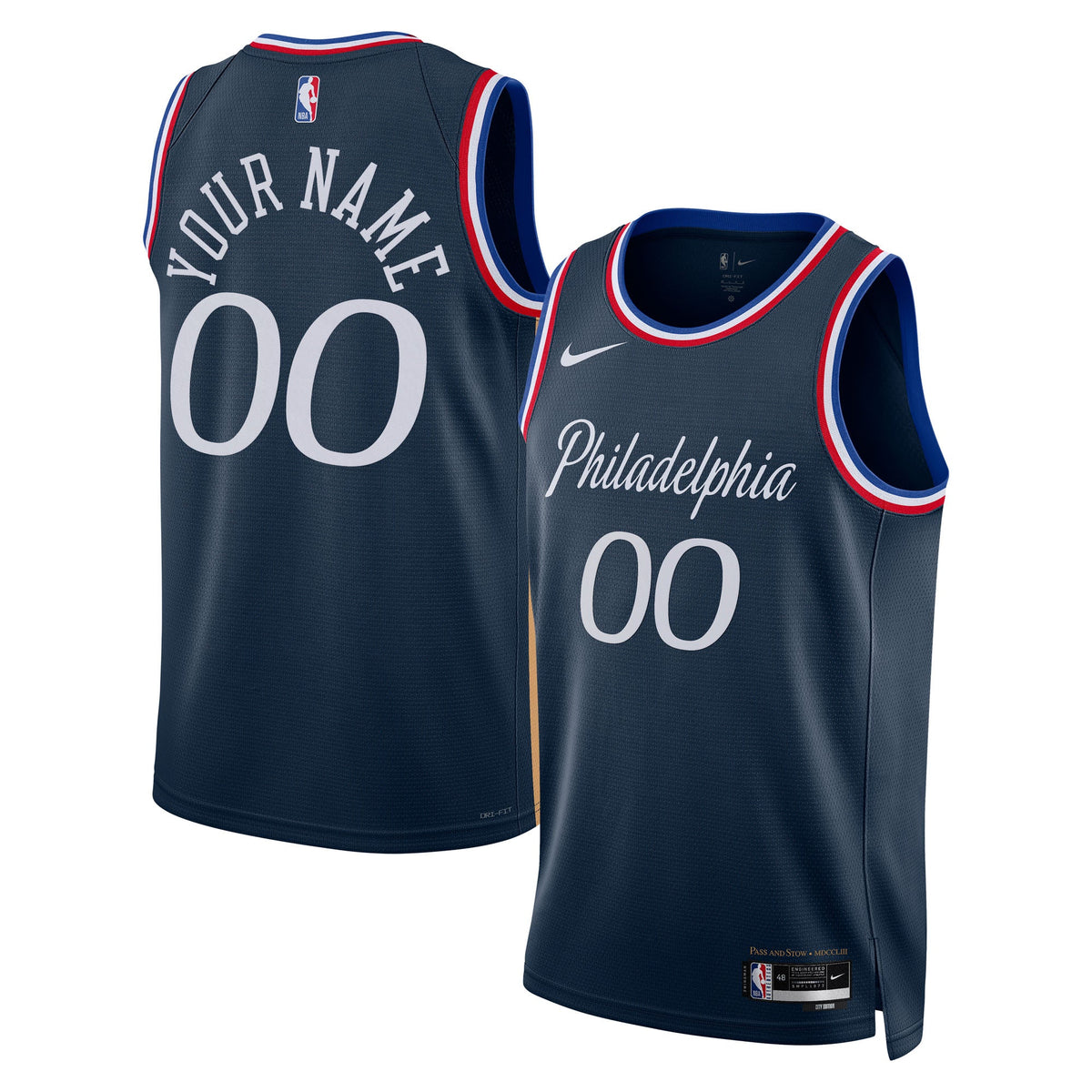 Nike Philadelphia 76ers 2025/26 City Edition Swingman Jersey - Custom - Unisex product image 1, provided for visual