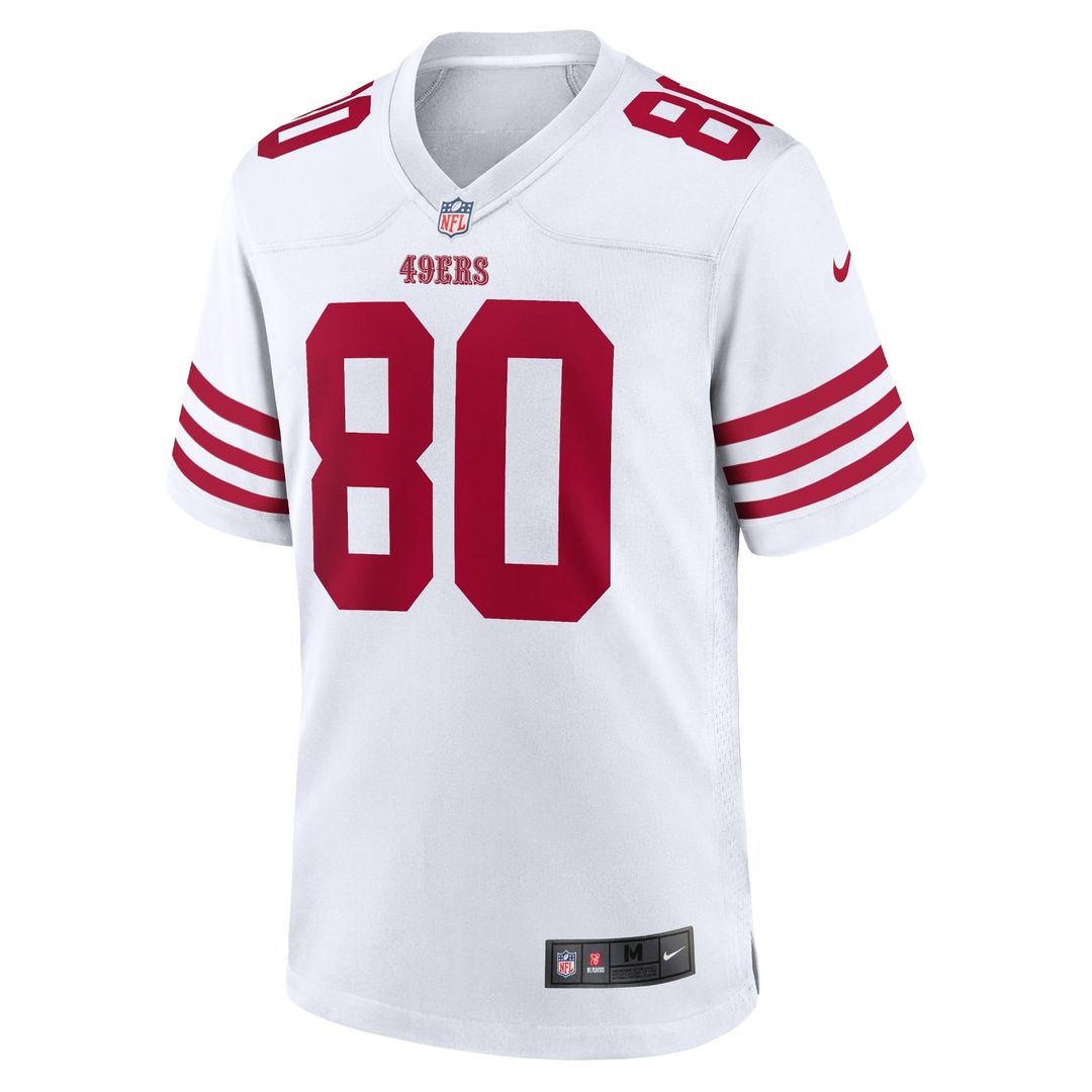 San Francisco 49ers Jerry Rice Nike White Retired Player Game Jersey product image 2, provided for visual reference and