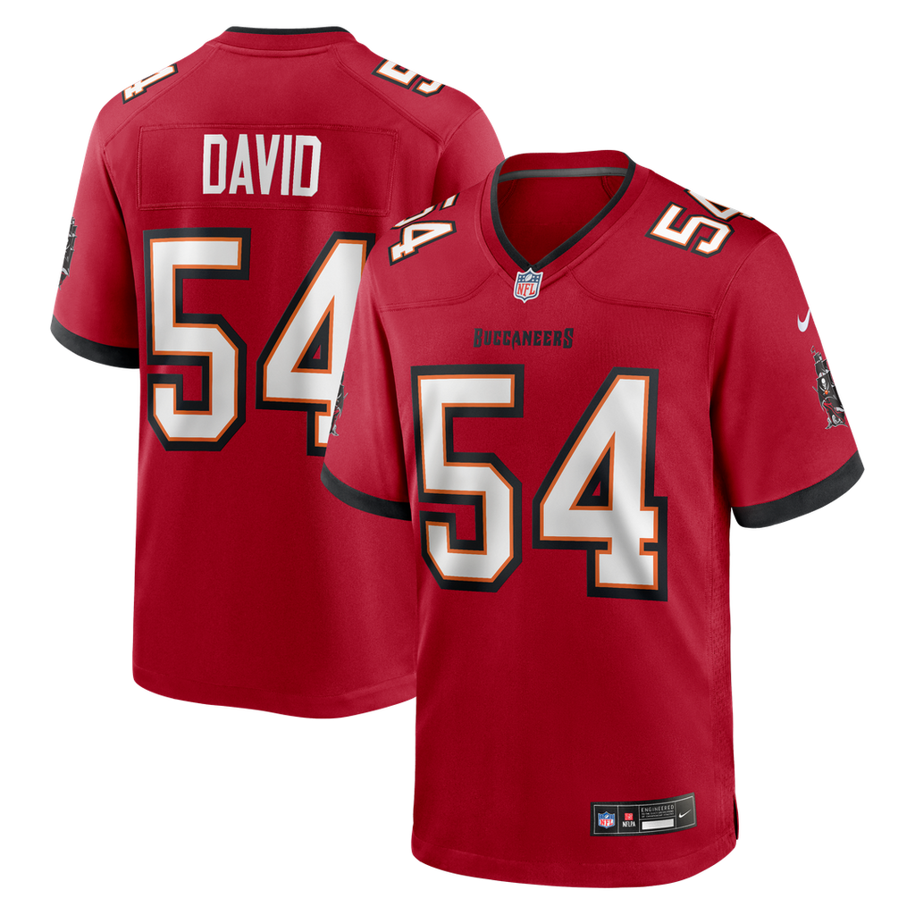 Tampa Bay Buccaneers Lavonte David Nike Red Game Jersey product image 1, provided for visual reference and product detail