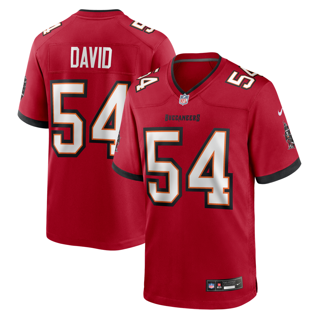 Tampa Bay Buccaneers Lavonte David Nike Red Game Jersey product image 1, provided for visual reference and product detail