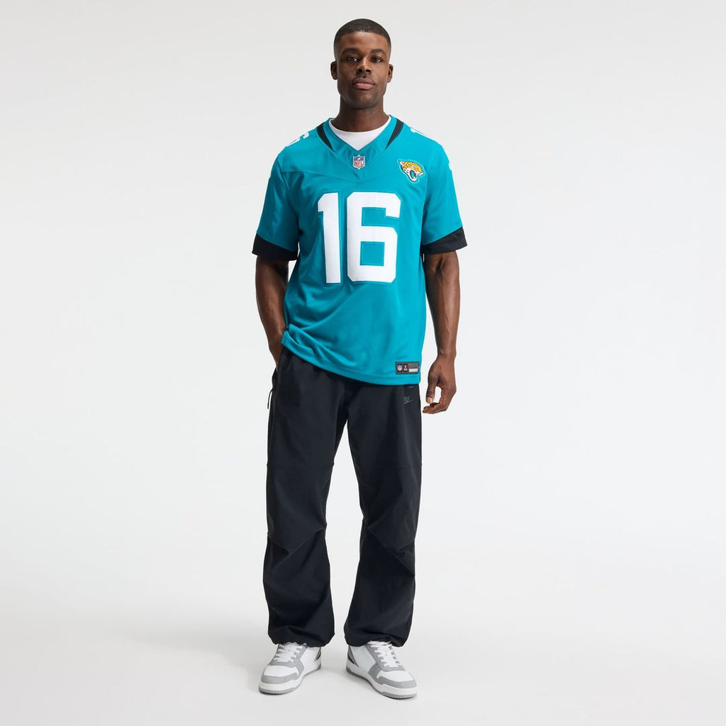 Jacksonville Jaguars Trevor Lawrence Nike Teal Team Vapor F.U.S.E. Stitched Limited Jersey product image 4, provided for