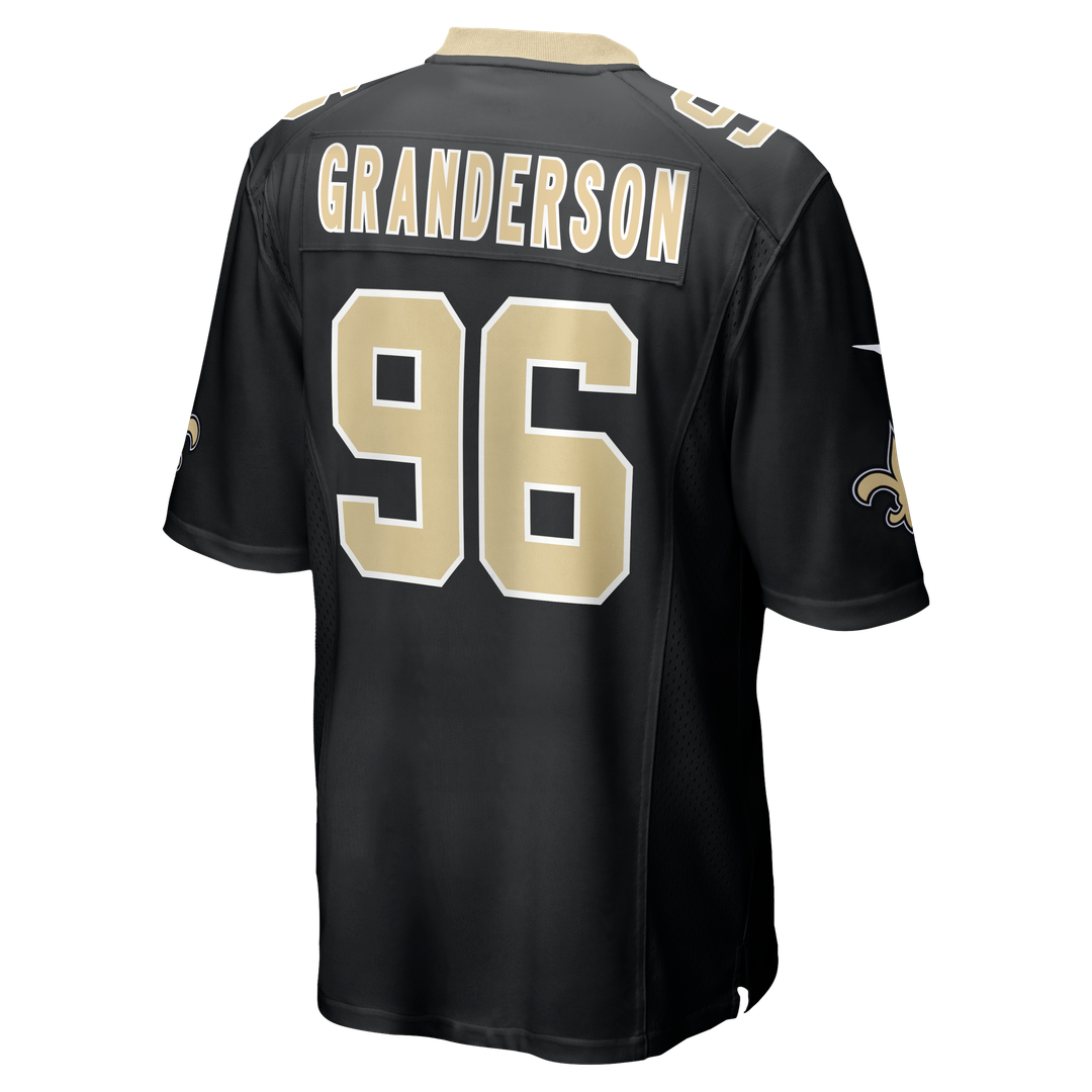 New Orleans Saints Carl Granderson Nike Black Game Jersey product image 3, provided for visual reference and product detail