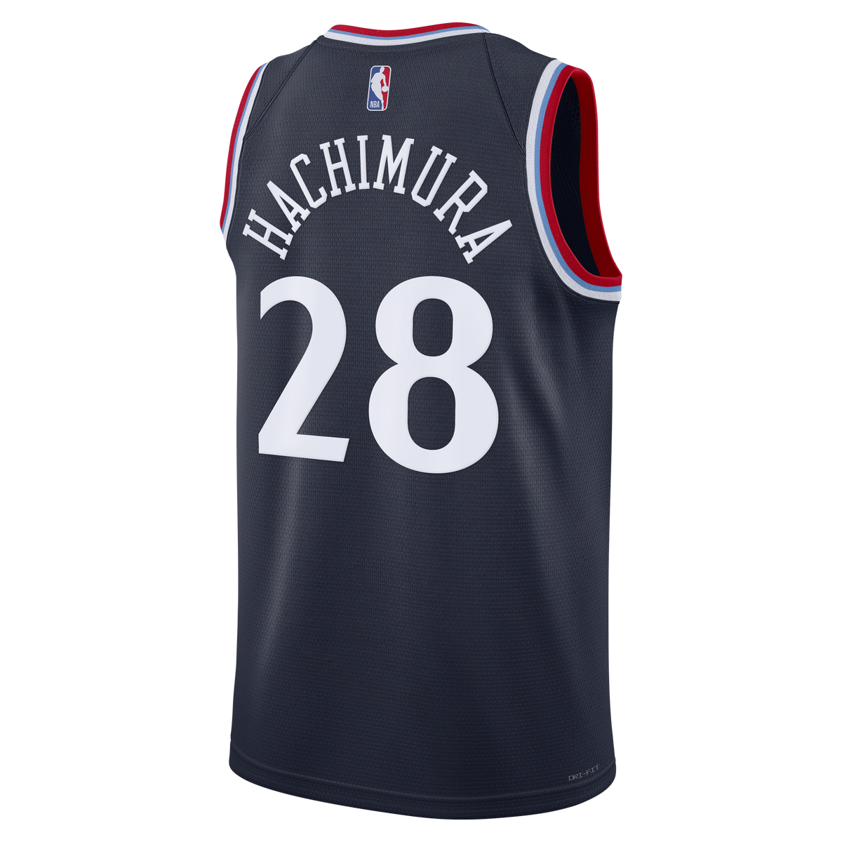 Los Angeles Clippers Nike Replica Icon Edition Swingman Jersey - Navy - Rui Hachimura - Unisex product image 4, provided for