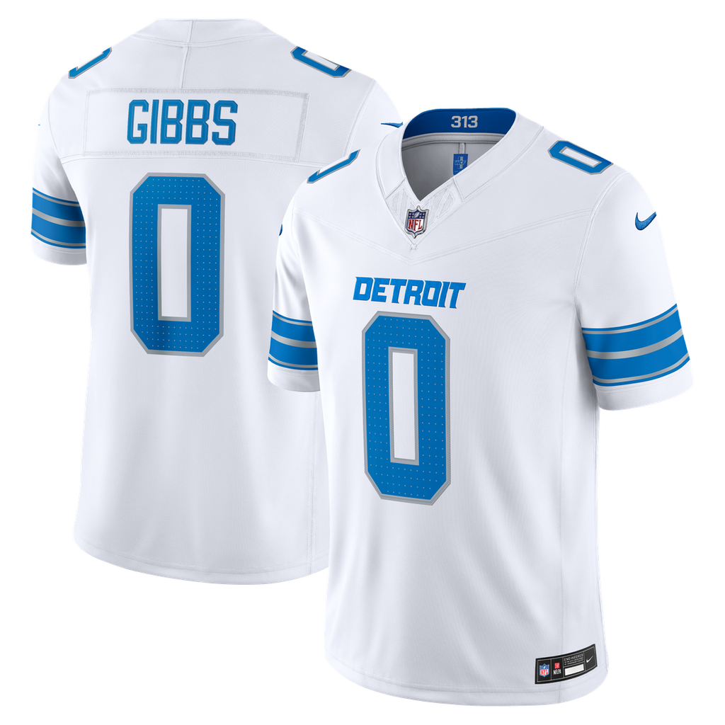 Detroit Lions Jahmyr Gibbs Nike Blue Team Vapor F.U.S.E. Stitched Limited Jersey product image 10, provided for visual