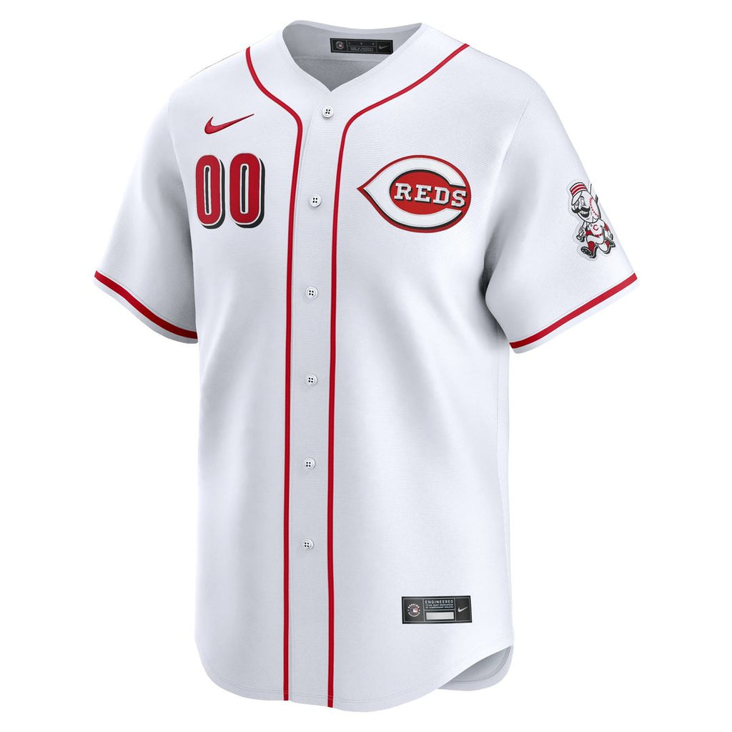 Cincinnati Reds Nike White Home Limited Custom Jersey product image 2, provided for visual reference and product detail