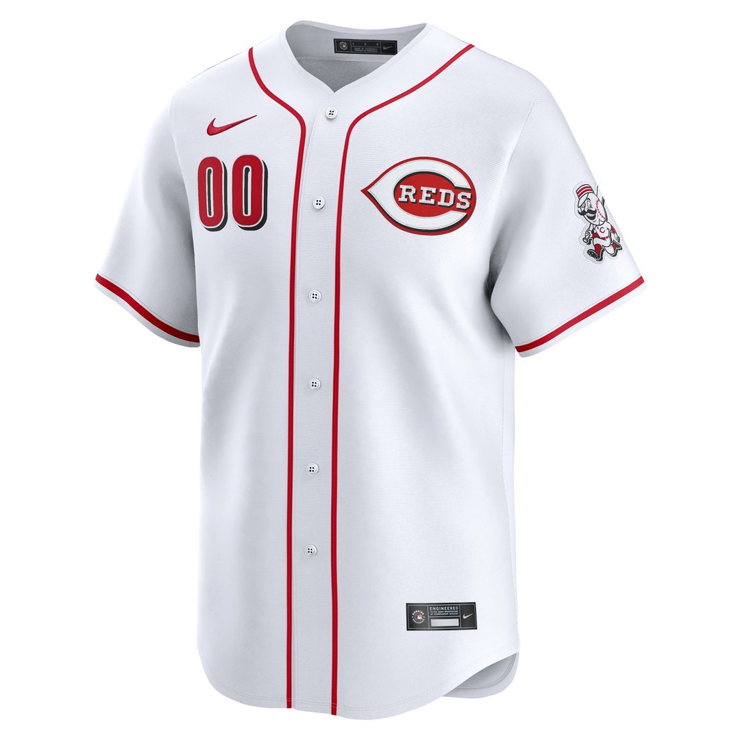 Cincinnati Reds Nike White Home Limited Custom Jersey product image 2, provided for visual reference and product detail