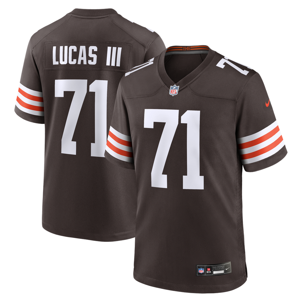 Cleveland Browns Cornelius Lucas Nike Brown Team Game Jersey product image 1, provided for visual reference and product