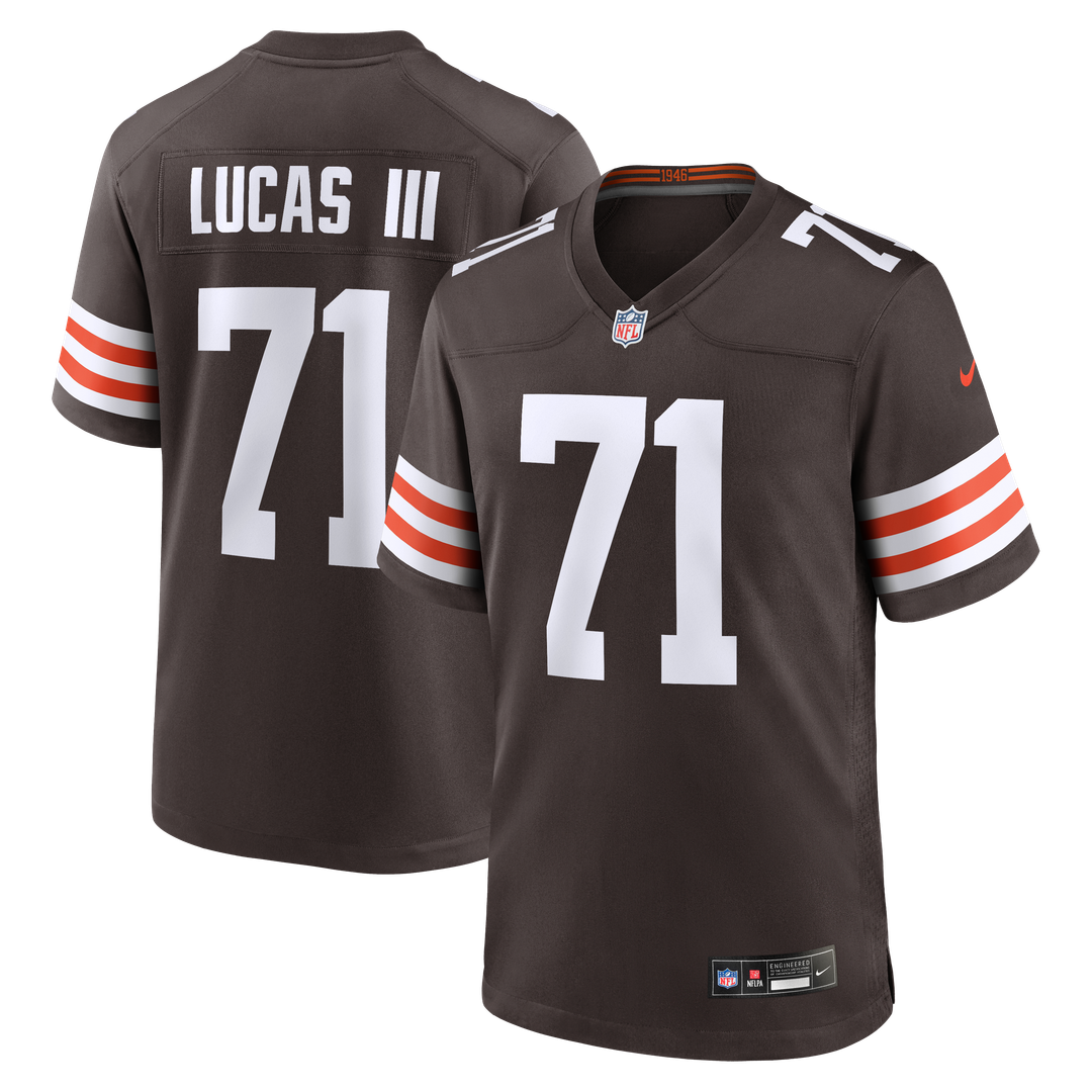 Cleveland Browns Cornelius Lucas Nike Brown Team Game Jersey product image 1, provided for visual reference and product