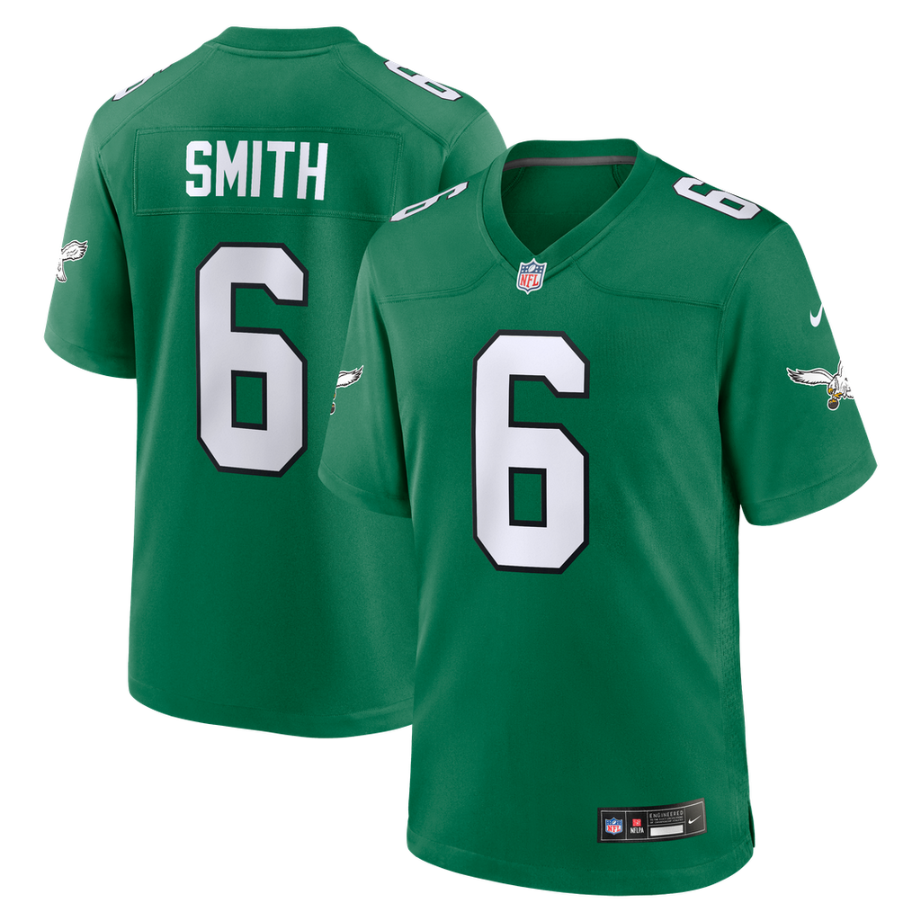 Philadelphia Eagles DeVonta Smith Nike Kelly Green Alternate Game Player Jersey product image 1, provided for visual
