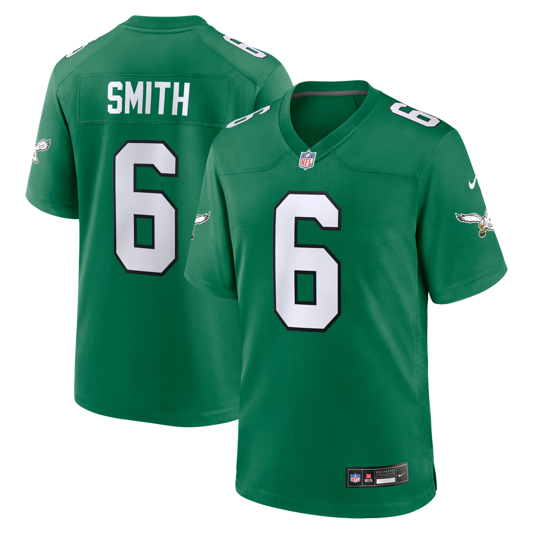 Philadelphia Eagles DeVonta Smith Nike Kelly Green Alternate Game Player Jersey product image 1, provided for visual