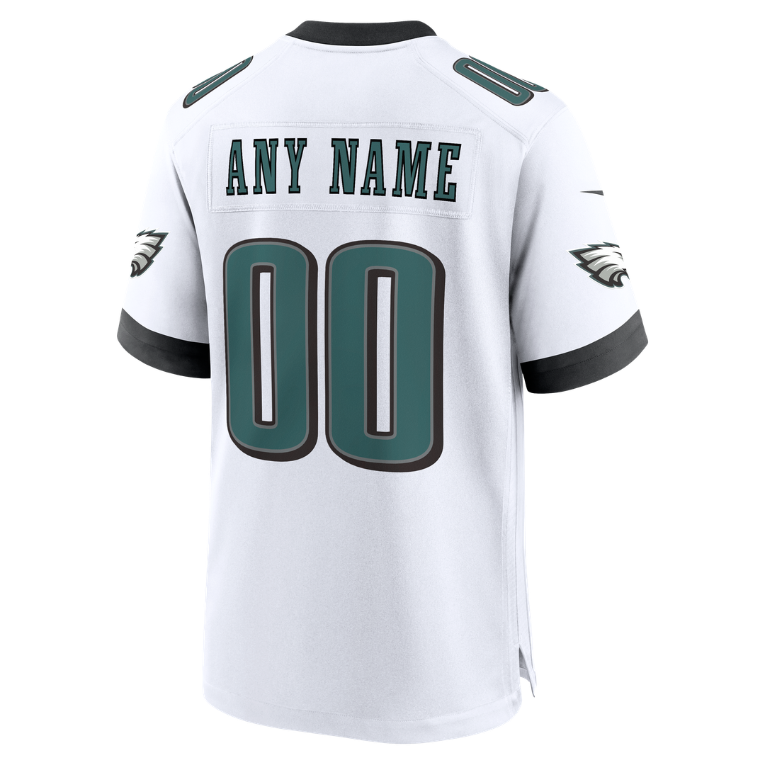 Philadelphia Eagles Nike White White Custom Game Jersey product image 6, provided for visual reference and product detail