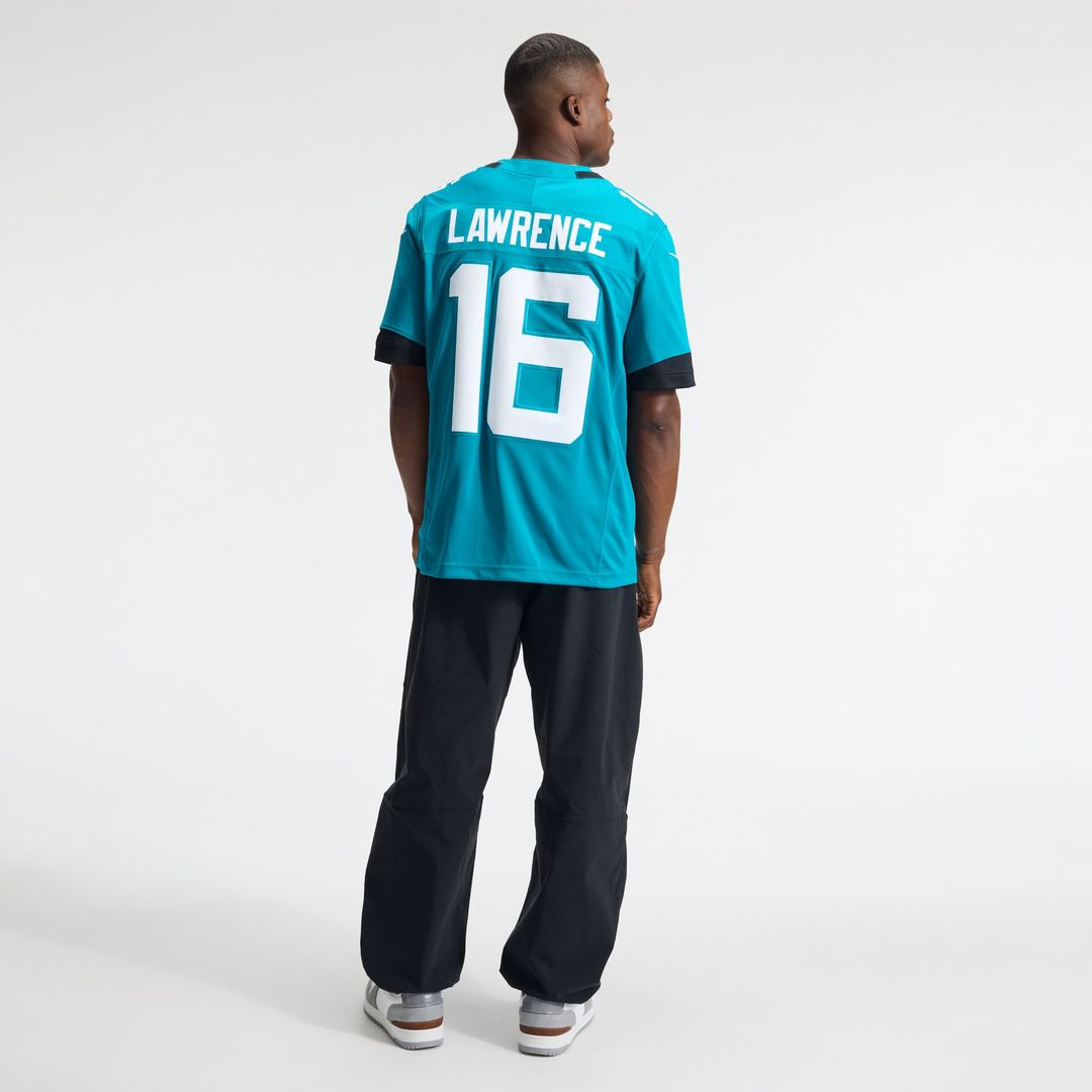 Jacksonville Jaguars Trevor Lawrence Nike Teal Team Vapor F.U.S.E. Stitched Limited Jersey product image 5, provided for