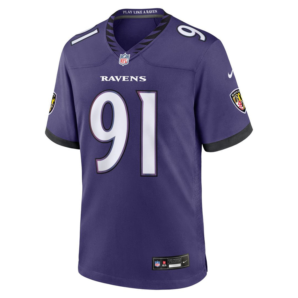 Baltimore Ravens Trey Hendrickson Nike Purple Team Game Jersey product image 2, provided for visual reference and product