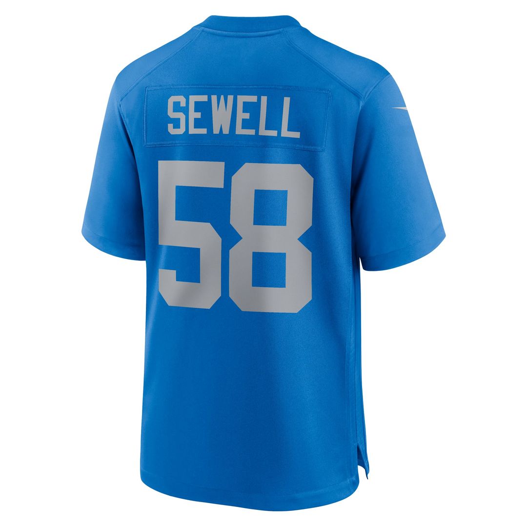 Detroit Lions Penei Sewell Nike Blue Alternate Game Jersey product image 3, provided for visual reference and product detail