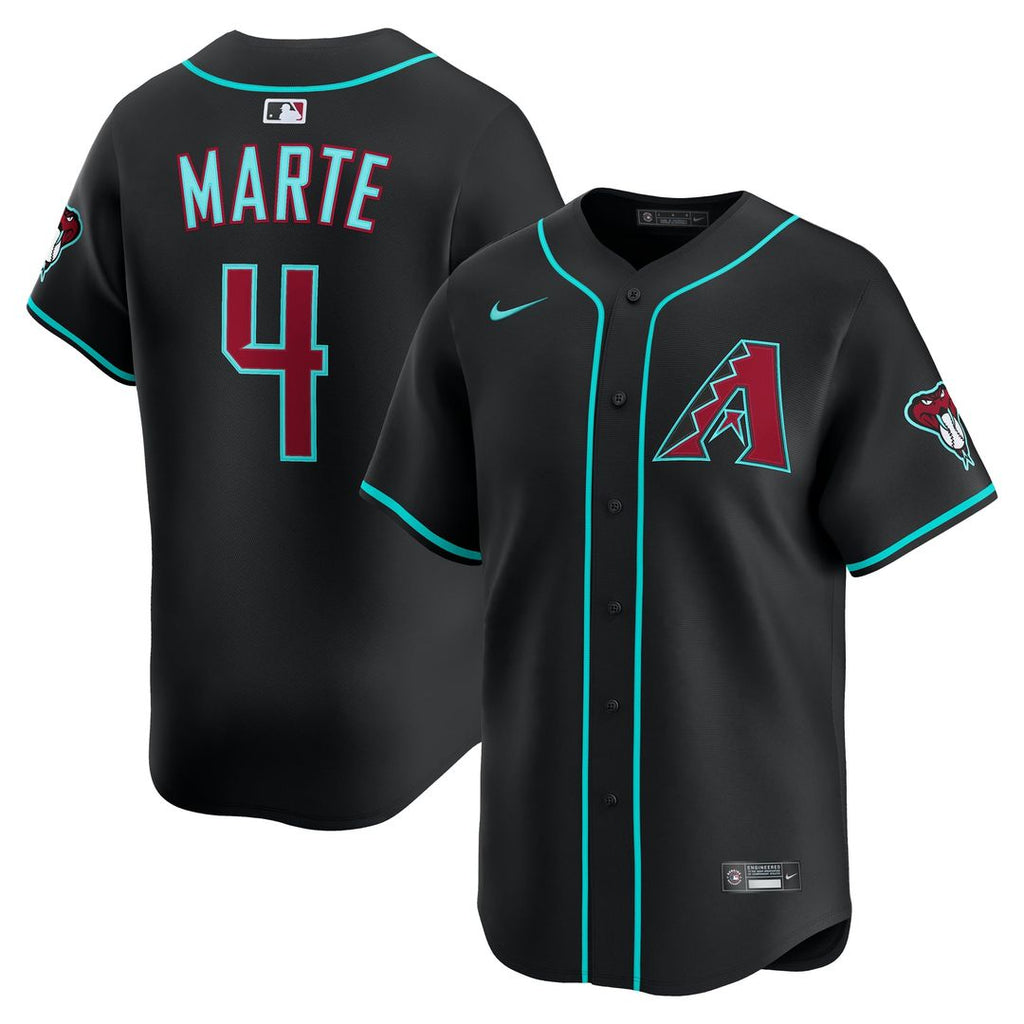 Arizona Diamondbacks Ketel Marte Nike Black Alternate Limited Jersey product image 1, provided for visual reference and