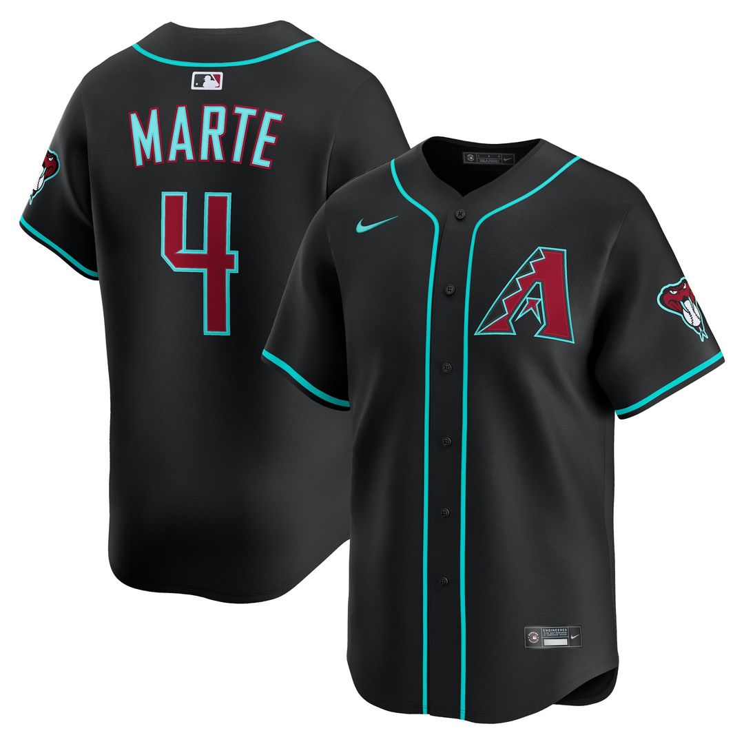 Arizona Diamondbacks Ketel Marte Nike Black Alternate Limited Jersey product image 1, provided for visual reference and