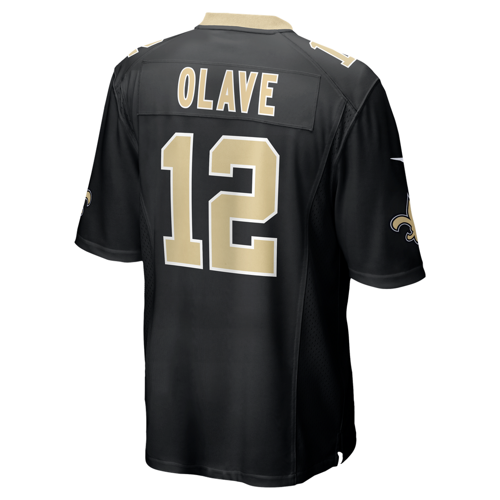 New Orleans Saints Chris Olave Nike Black Player Game Jersey product image 3, provided for visual reference and product