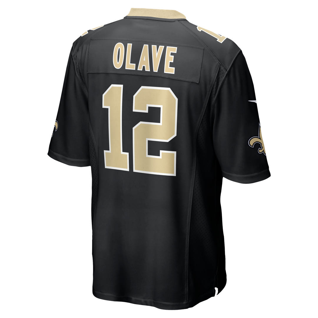 New Orleans Saints Chris Olave Nike Black Player Game Jersey product image 3, provided for visual reference and product
