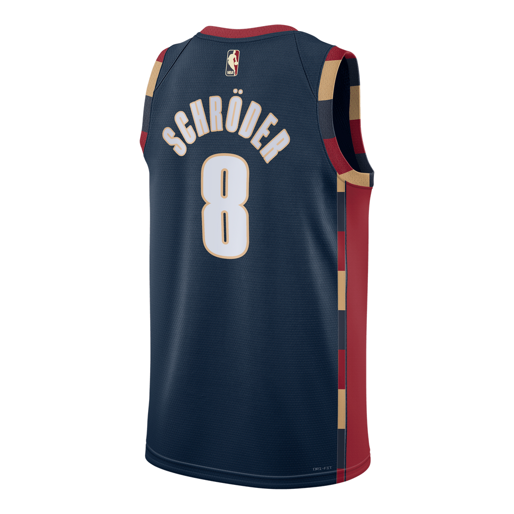 Cleveland Cavaliers Nike Classic Edition Swingman Jersey - Navy - Dennis Schröder - Unisex product image 4, provided for