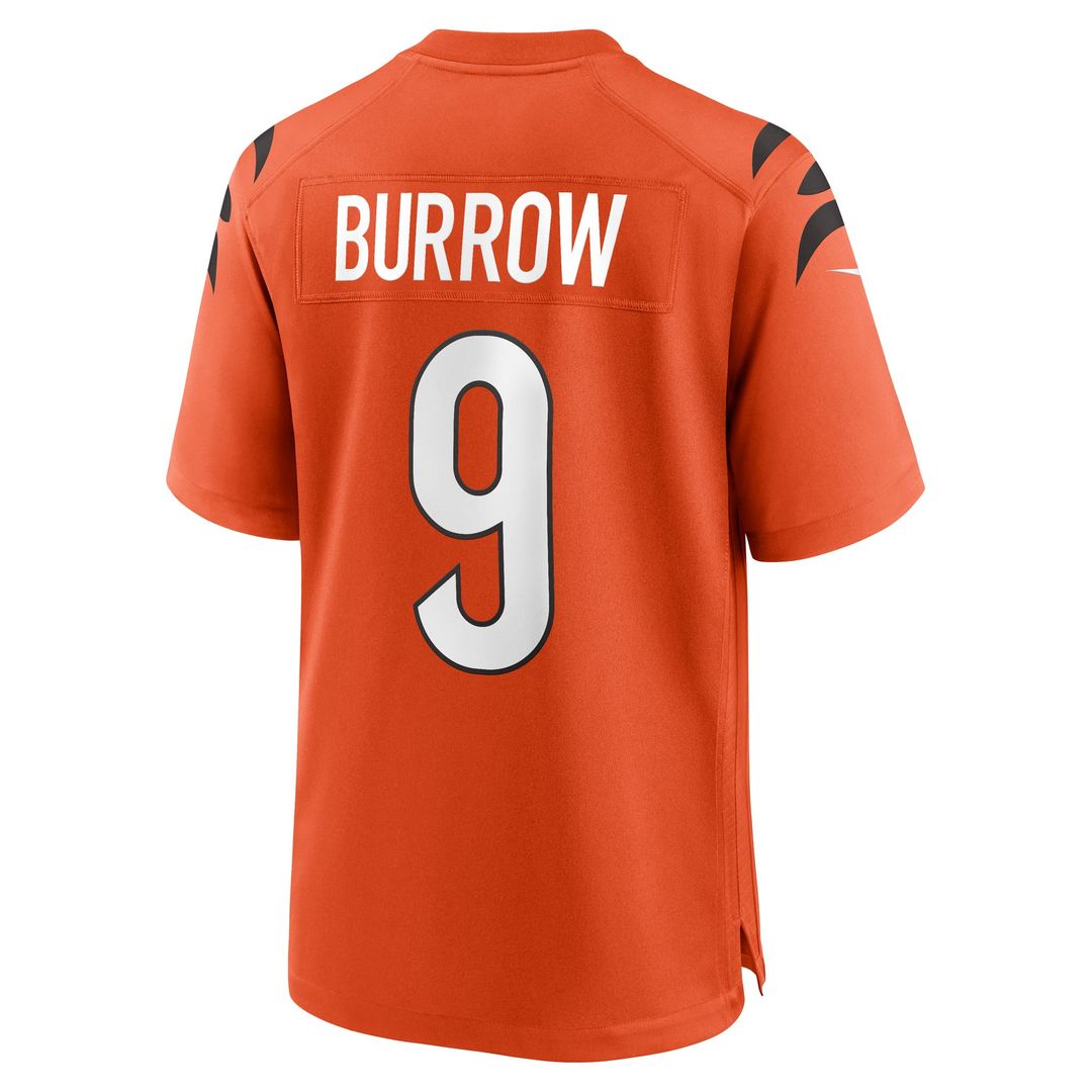 Cincinnati Bengals Joe Burrow Nike Black Player Game Jersey product image 31, provided for visual reference and product