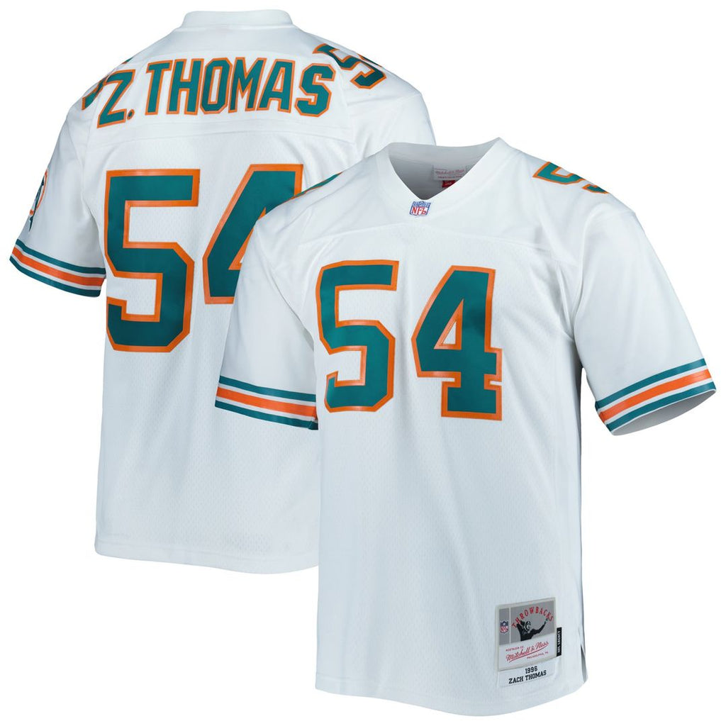 Miami Dolphins Zach Thomas Mitchell & Ness Aqua Legacy Replica Jersey product image 7, provided for visual reference and