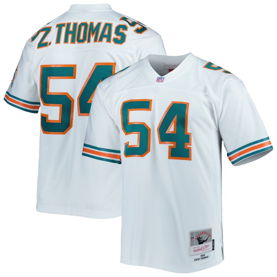 Miami Dolphins Zach Thomas Mitchell & Ness Aqua Legacy Replica Jersey product image 7, provided for visual reference and