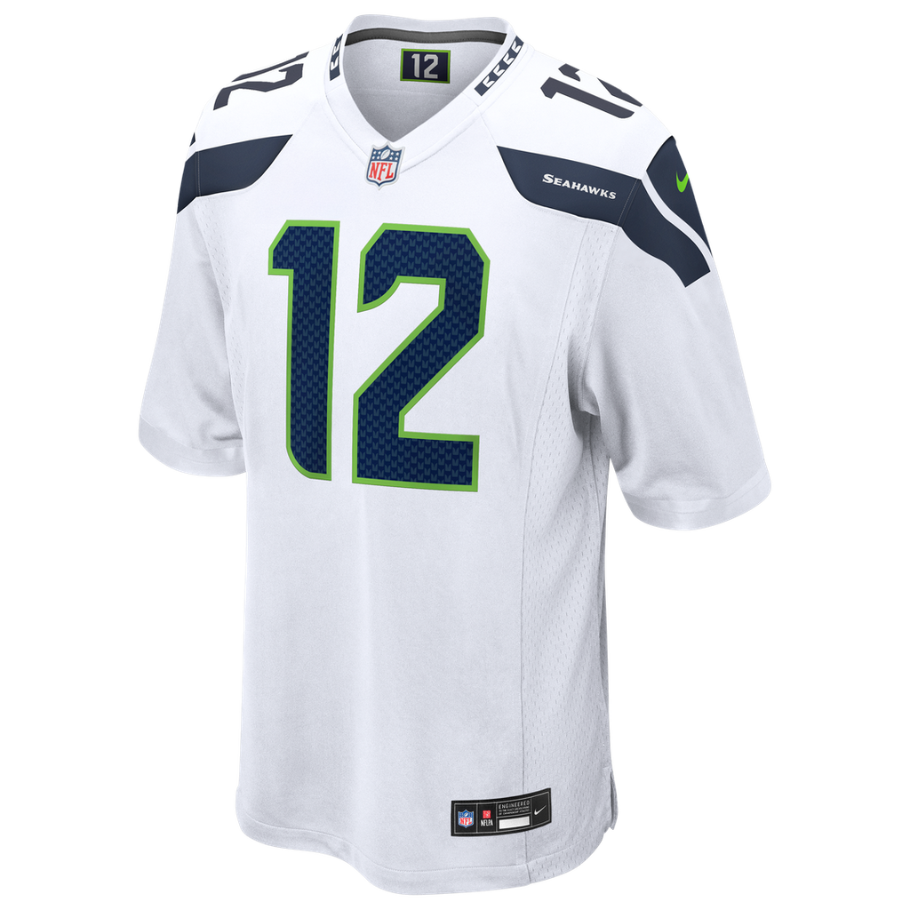 Seattle Seahawks 12s Nike White Game Jersey product image 5, provided for visual reference and product detail review